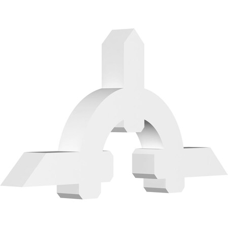 Ekena Millwork Ericson Architectural Grade PVC Gable Bracket, 60"W x 30"H x 6"D x 6"F, 12/12 Pitch GBP060X30X0606ERI00